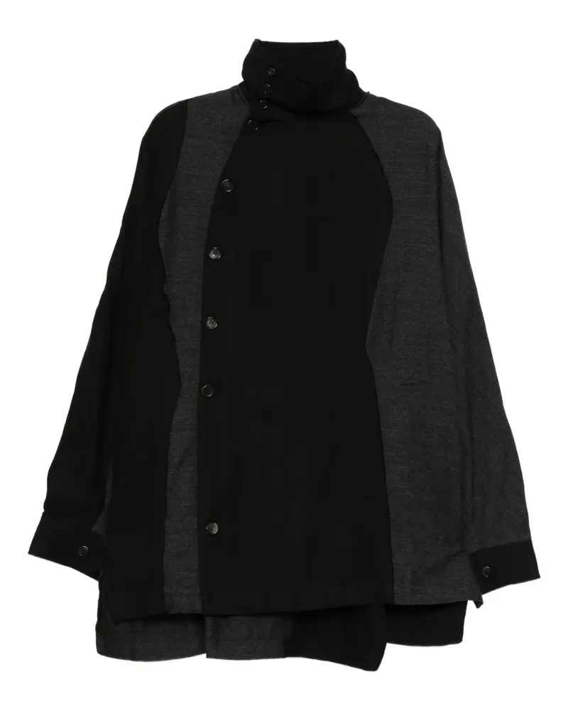 SONGZIO Hemd im Patchwork-Design - Schwarz Schwarz