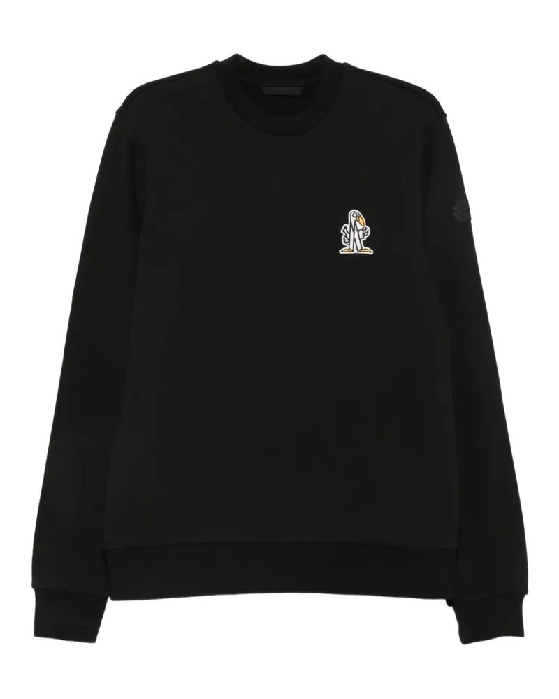 Moncler Sweatshirt mit rundem Ausschnitt - Schwarz Schwarz