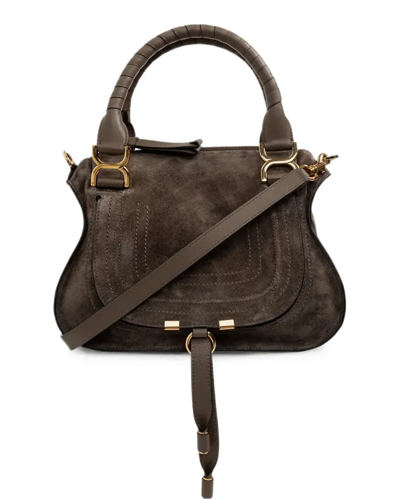 Chloé small Marcie suede tote bag - Braun Braun