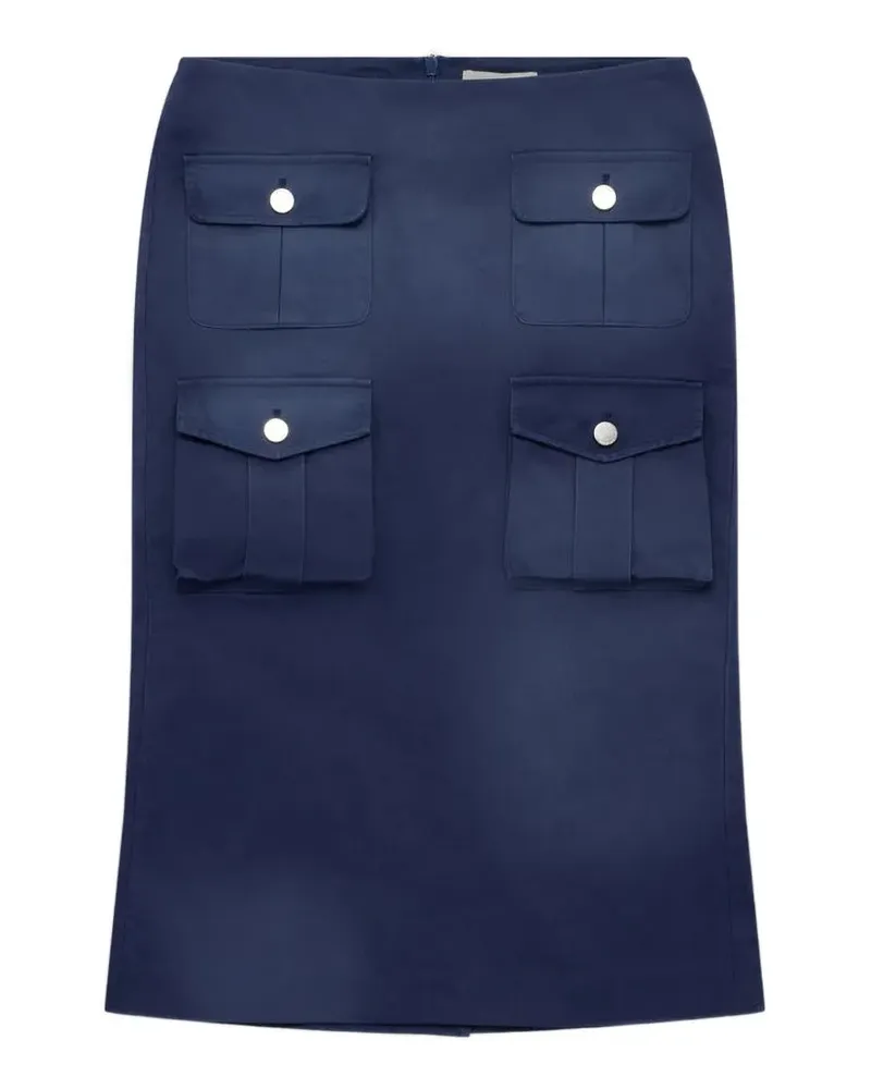 SHUSHU/TONG Midirock mit aufgesetzten Taschen - Blau Blau