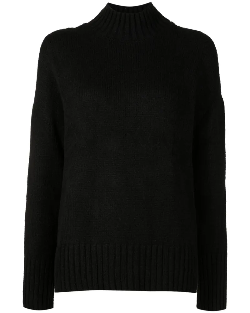 Lenny Niemeyer Grob gestrickter Pullover mit Stehkragen - Schwarz Schwarz