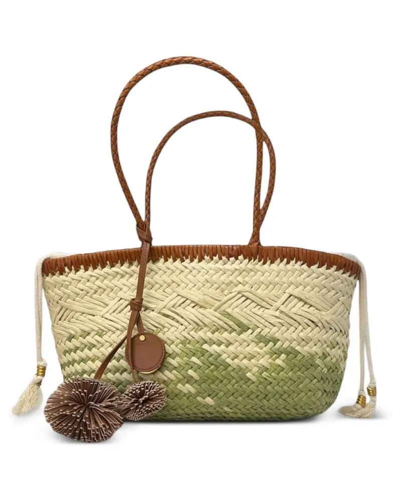 Gianni Chiarini Gewebte Paloma Schultertasche mit geflochtenem Henkel - Nude Nude