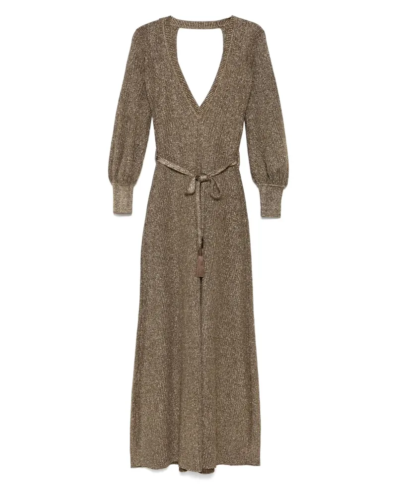 Tom Ford Rückenfreies Maxikleid mit V-Ausschnitt - Gold Gold