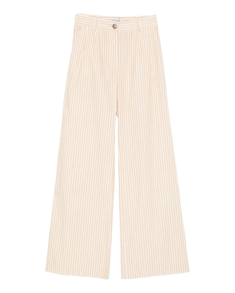 Ermanno Scervino Gestreifte Wide-Leg-Hose - Nude Nude