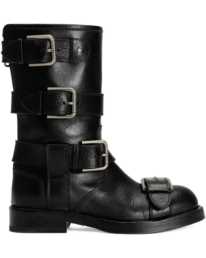 Dolce & Gabbana Stiefel mit Schnallen - Schwarz Schwarz