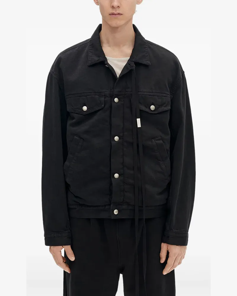Ann Demeulemeester Patrick Jacke - Schwarz Schwarz