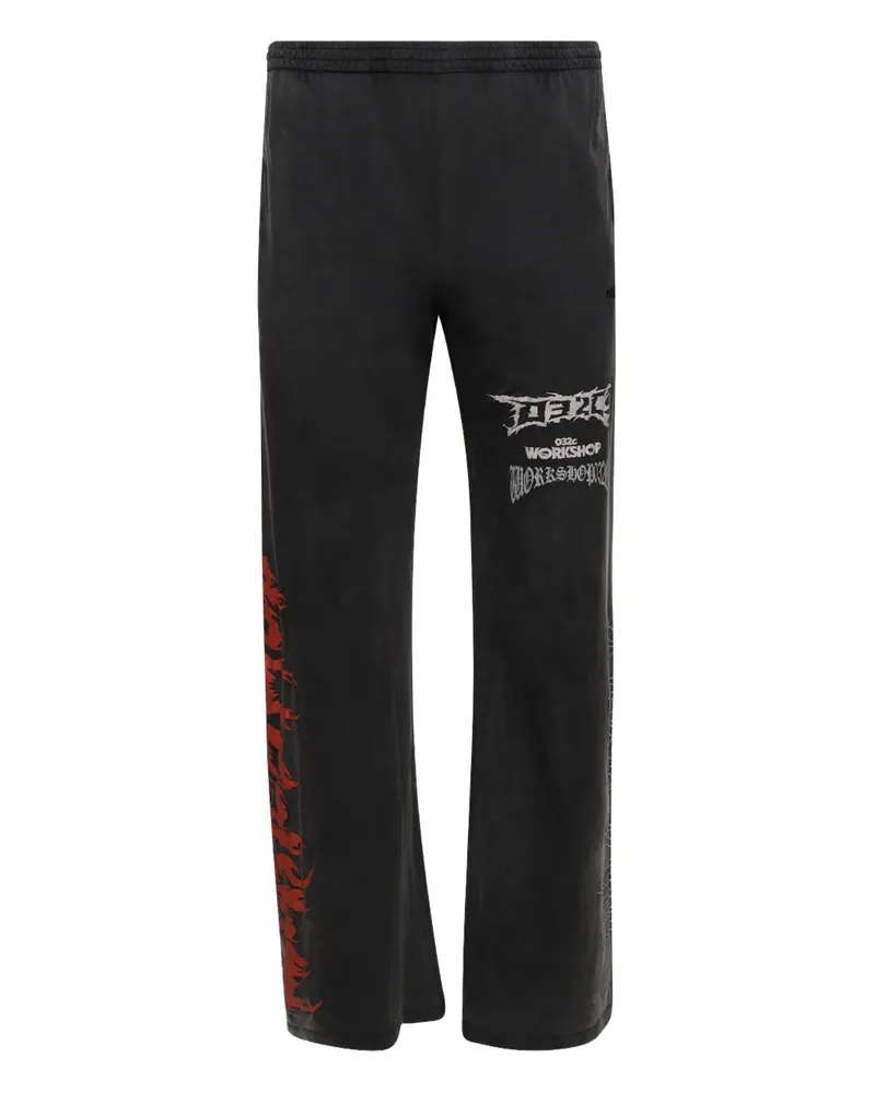 032c Telepresence Hose mit grafischem Print - Schwarz Schwarz