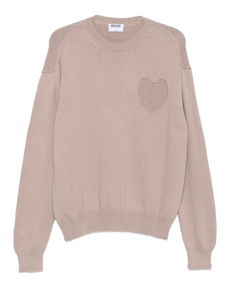 Moschino heart-knit sweater - Nude Nude