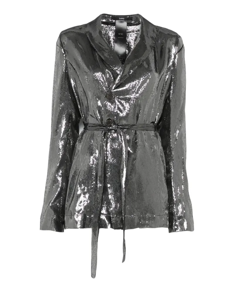 Sapio Jacke mit Gürtel - Grau Grau