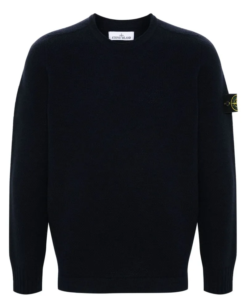 Stone Island Pullover mit Kompass-Patch - Blau Blau