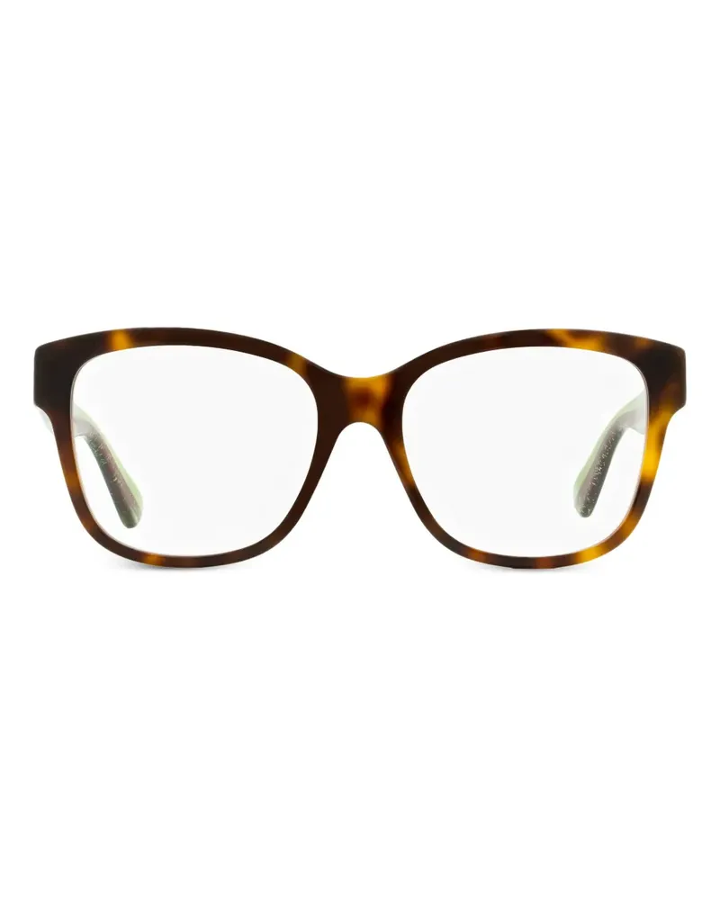 Gucci Brille mit eckigem Gestell - Braun Braun