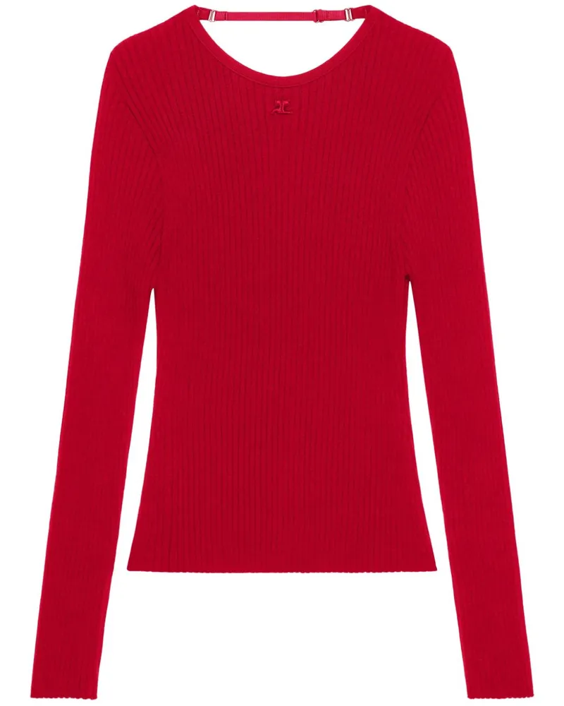 Courrèges Pullover mit Unterwäsche-Detail - Rot Rot