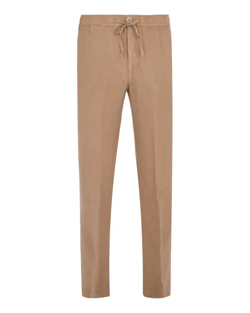 120% Lino drawstring trousers - Nude Nude