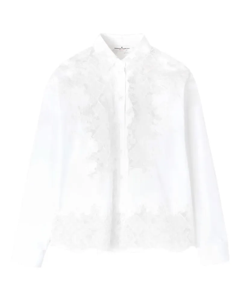 Ermanno Scervino Hemd mit Spitzeneinsatz - Weiß Weiß