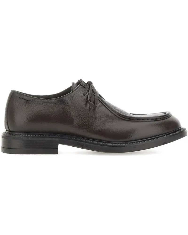 Alexander Hotto tumbled hand-stitched Derby shoes - Braun Braun