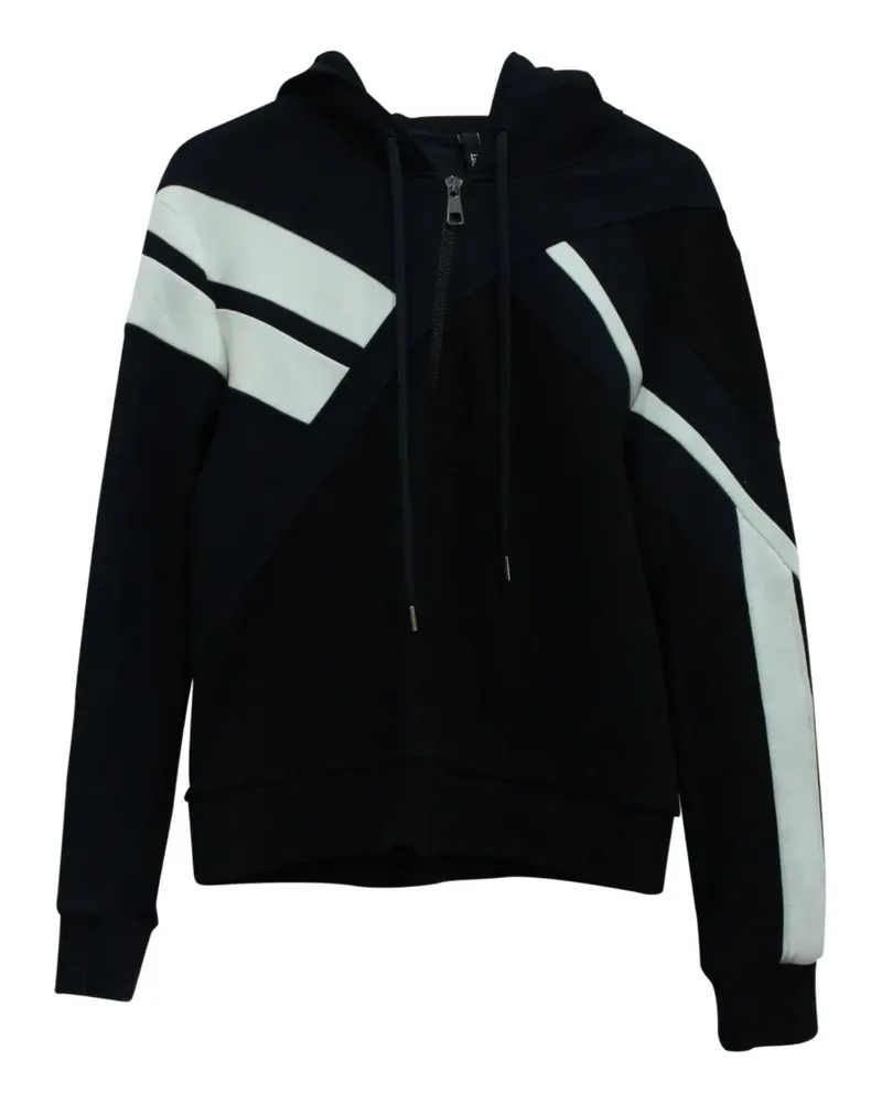 Neil Barrett Kapuzenjacke mit geometrischem Print - Schwarz Schwarz