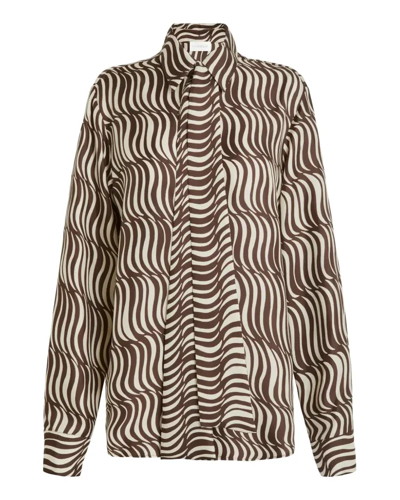 P.A.R.O.S.H. P.A.R.O H. Hemd mit Animal-Print - Braun Braun