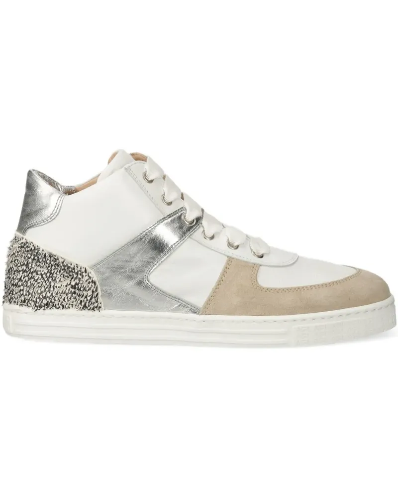 Attilio Giusti Leombruni metallic-panel studded sneakers - Weiß Weiß