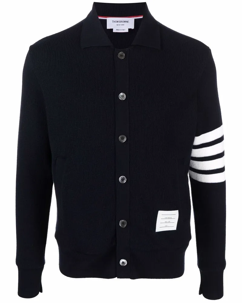 Thom Browne Kaschmircardigan mit Streifen - Blau Blau