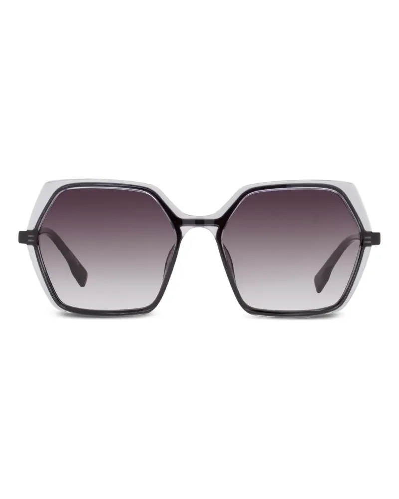 Karl Lagerfeld Sonnenbrille mit geometrischem Gestell - Grau Grau