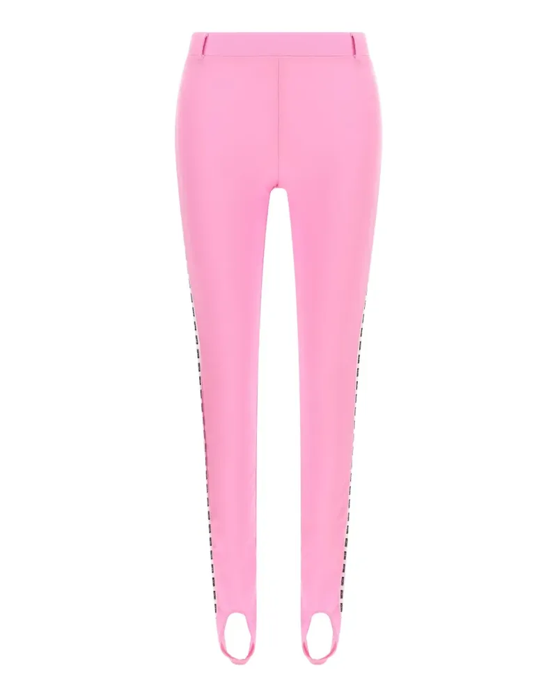 Moschino logo-tape stirrup leggings - Rosa Rosa