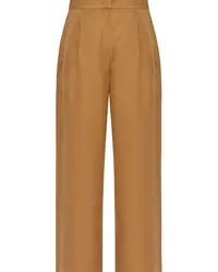 Max Mara Hose mit verdecktem Verschluss Braun