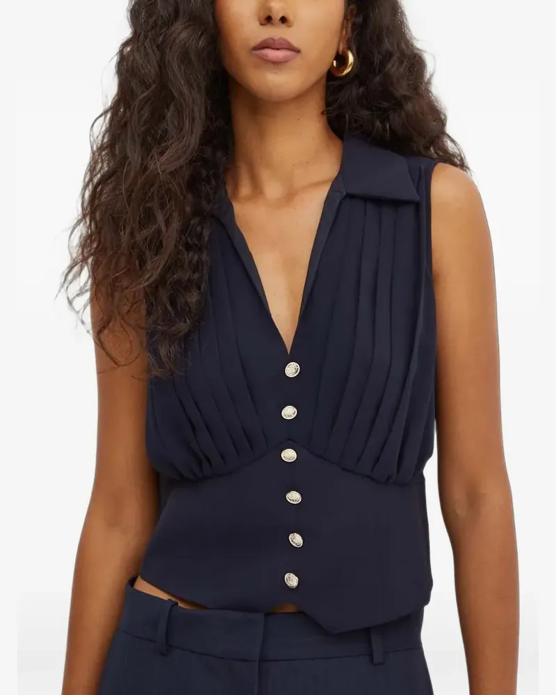 Morgan Opli Top mit Falten - Blau Blau