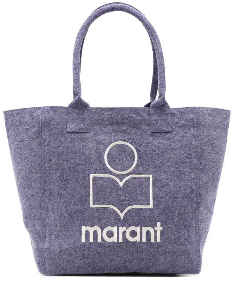 Isabel Marant small Yenky logo-embroidered tote bag - Violett Violett
