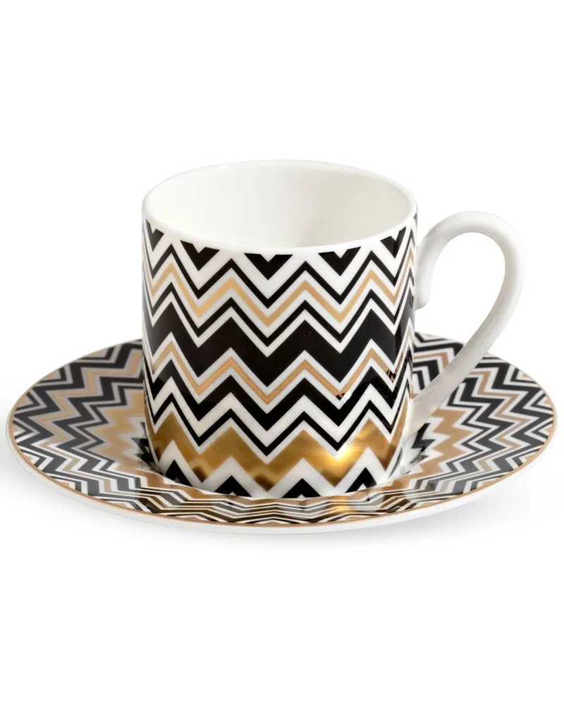 Missoni Home Kaffeeservice mit Zickzackmuster - Weiß Weiß