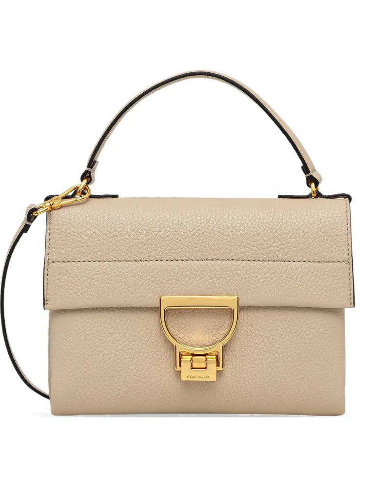 Coccinelle mini Arlettis satchel bag - Nude Nude