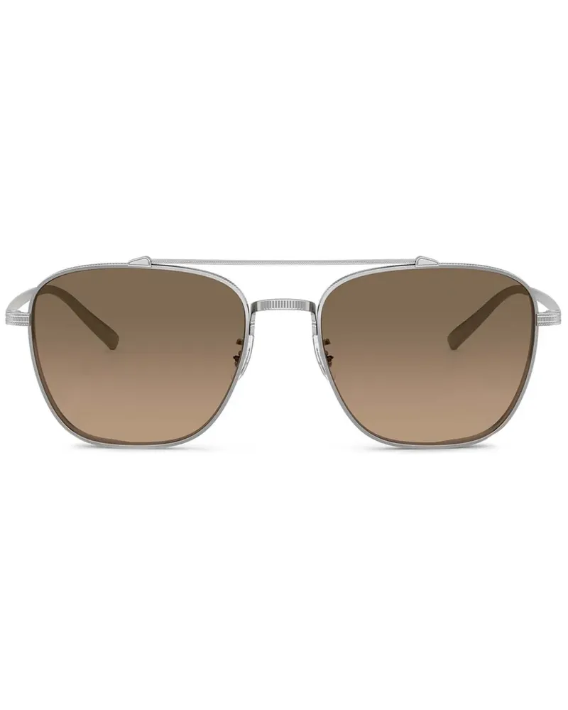Oliver Peoples Avison Sonnenbrille mit eckigem Gestell - Silber Silber