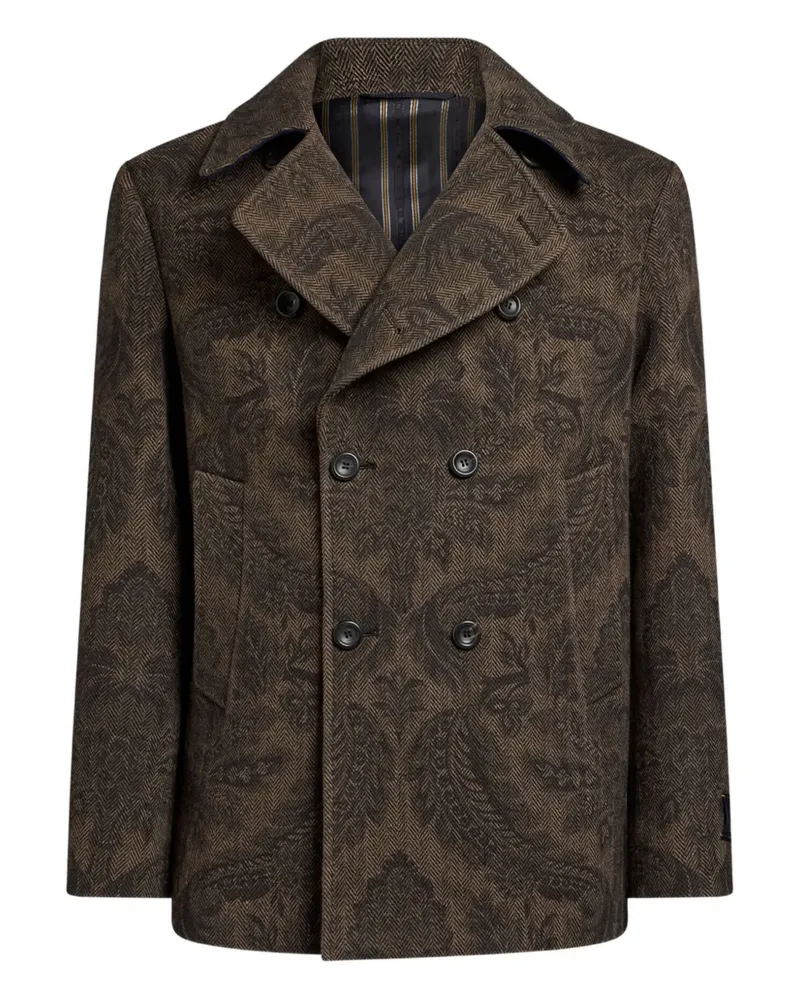 Etro Cabanjacke mit Paisleymuster - Braun Braun