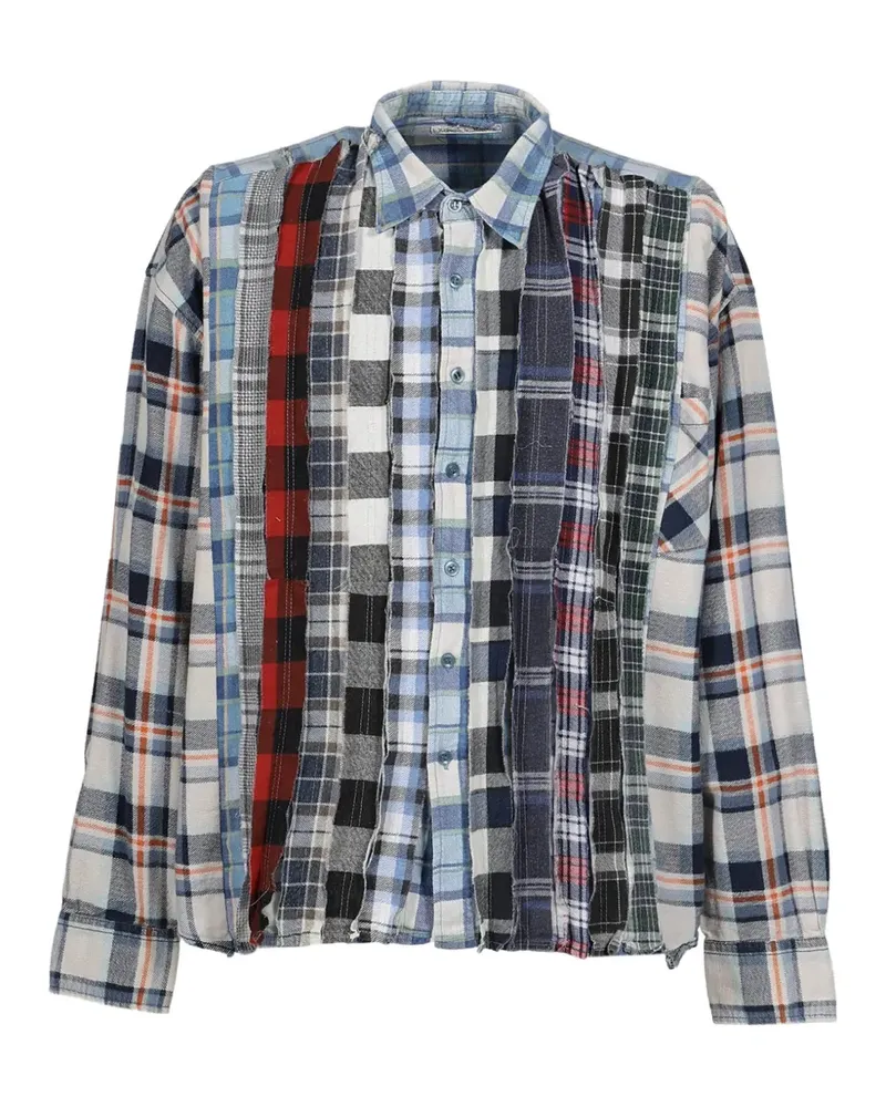 NEEDLES patchwork fannel shirt - Nude Nude