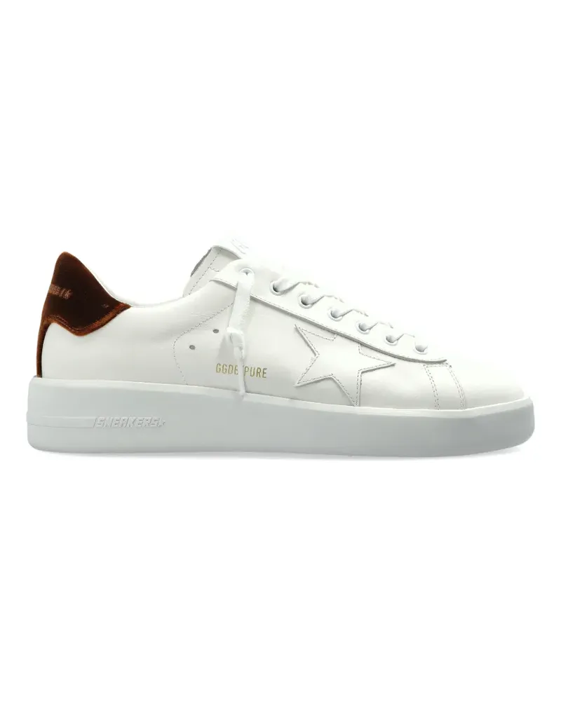 Golden Goose star appliqué leather sneakers - Weiß Weiß