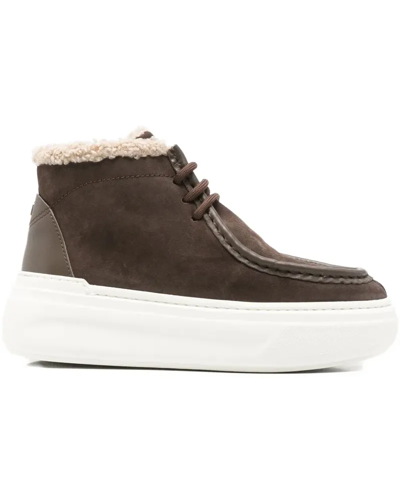 Furla Stiefeletten mit Shearling-Besatz - Braun Braun