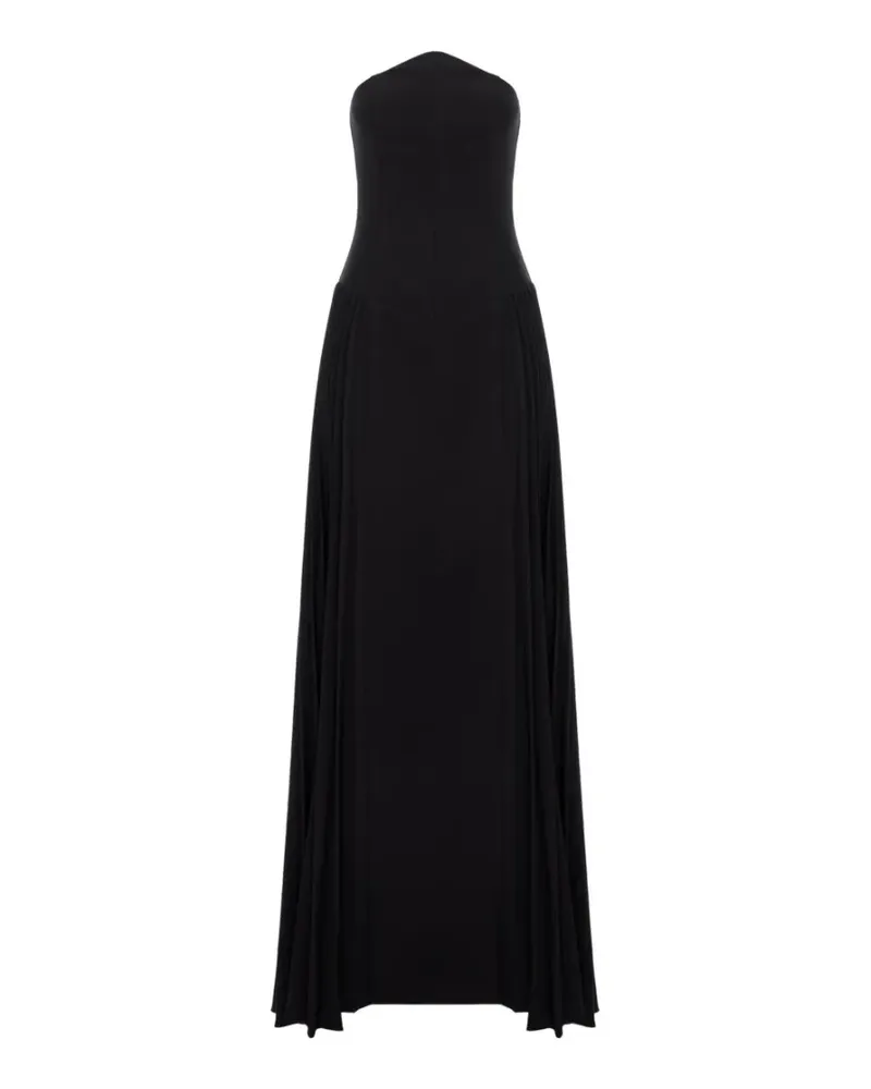 V:PM ATELIER strapless pleated dress - Schwarz Schwarz