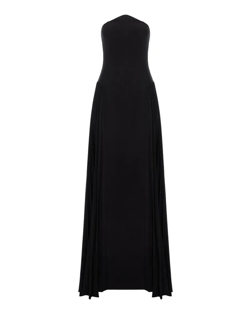 V:PM ATELIER strapless pleated dress - Schwarz Schwarz