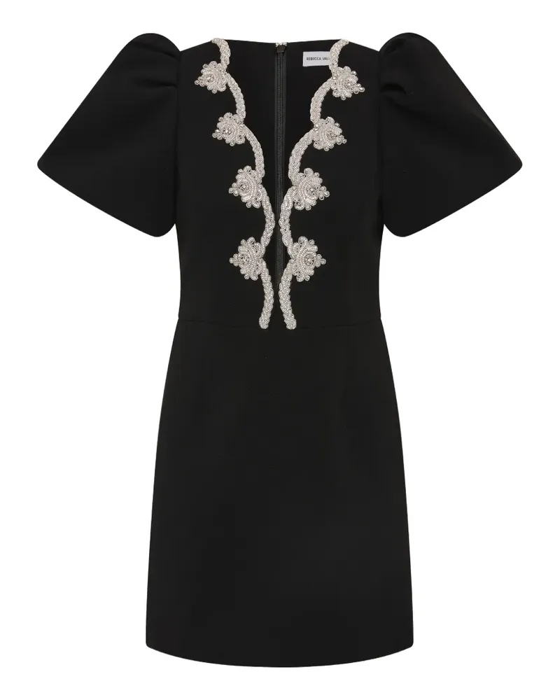 Rebecca Vallance Harlynn Minikleid mit Puffärmeln - Schwarz Schwarz