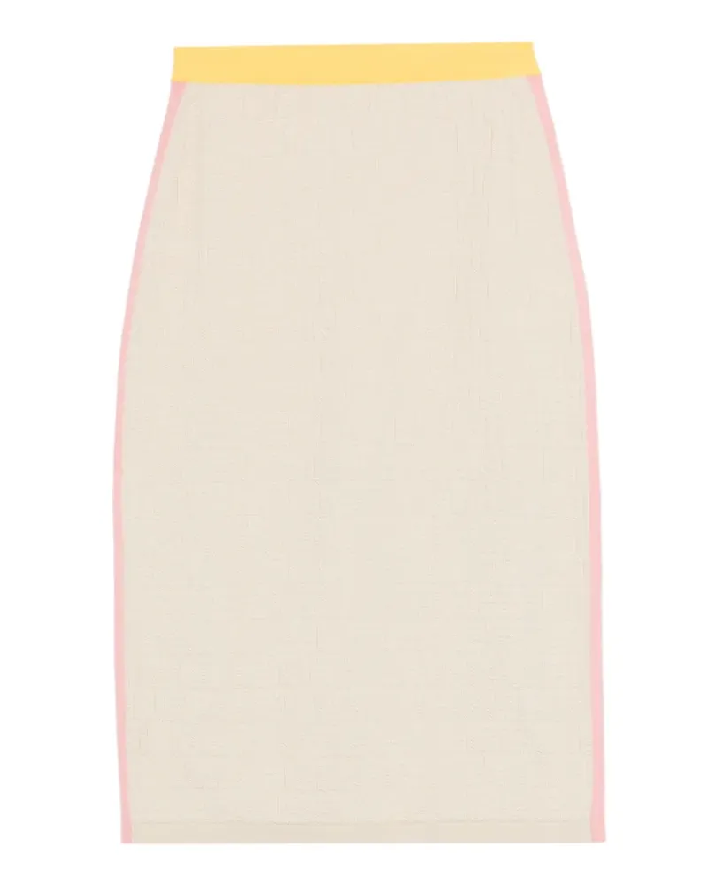 Fendi logo midi skirt - Nude Nude