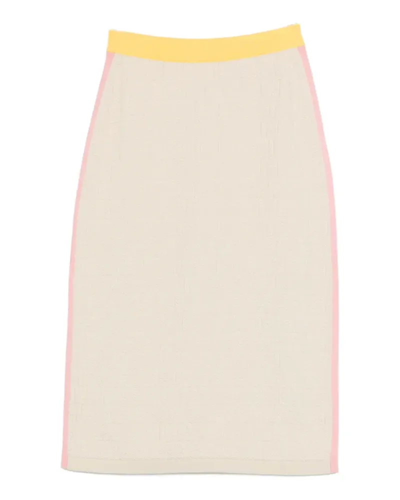 Fendi logo midi skirt - Nude Nude