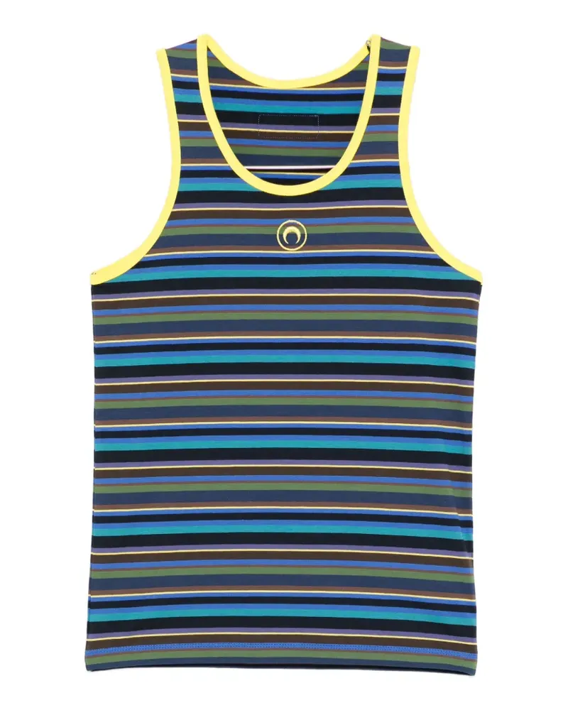Marine Serre striped logo tank top - Blau Blau