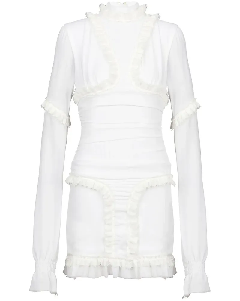 Balmain Schmales Kleid - Weiß Weiß