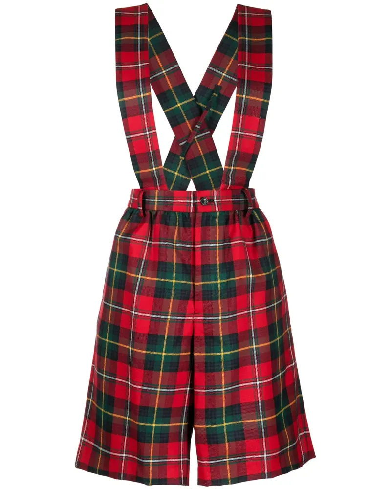 Comme des Garçons Playsuit mit Schottenkaro - Rot Rot