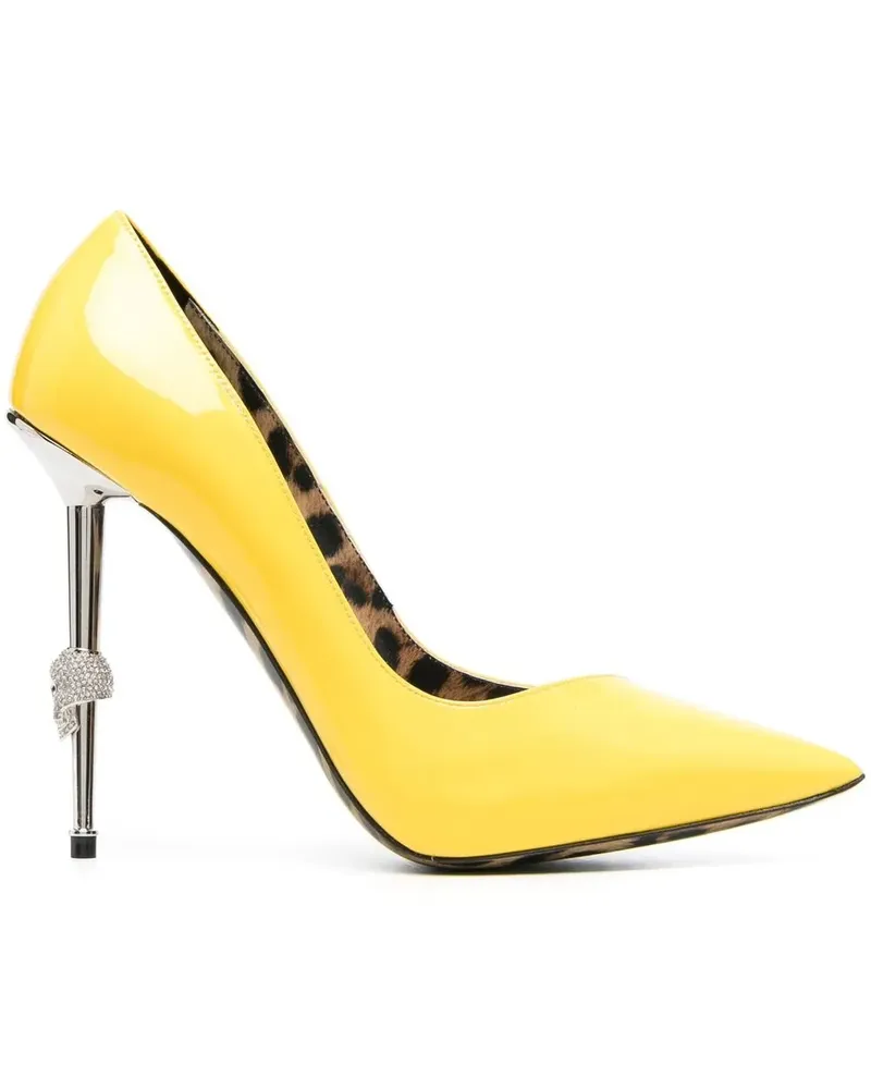 Philipp Plein Decollete Pumps 120mm - Gelb Gelb
