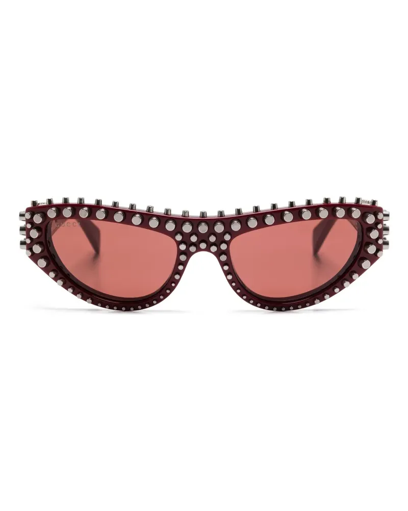 Gucci Klassische Cat-Eye-Sonnenbrille - Rot Rot