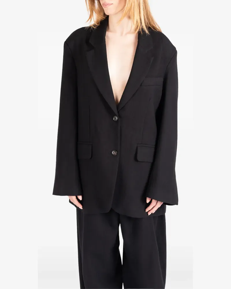 Société Anonyme Berry notched-lapel wool jacket - Schwarz Schwarz