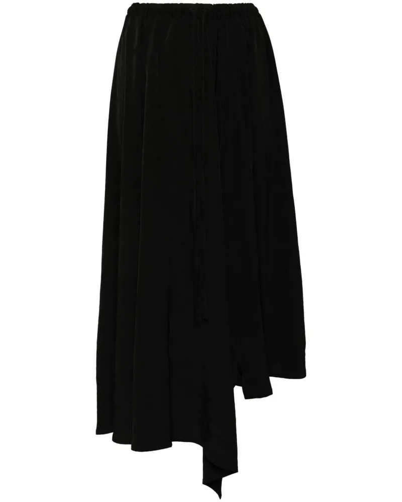 Yohji Yamamoto Asymmetrischer Rock - Schwarz Schwarz