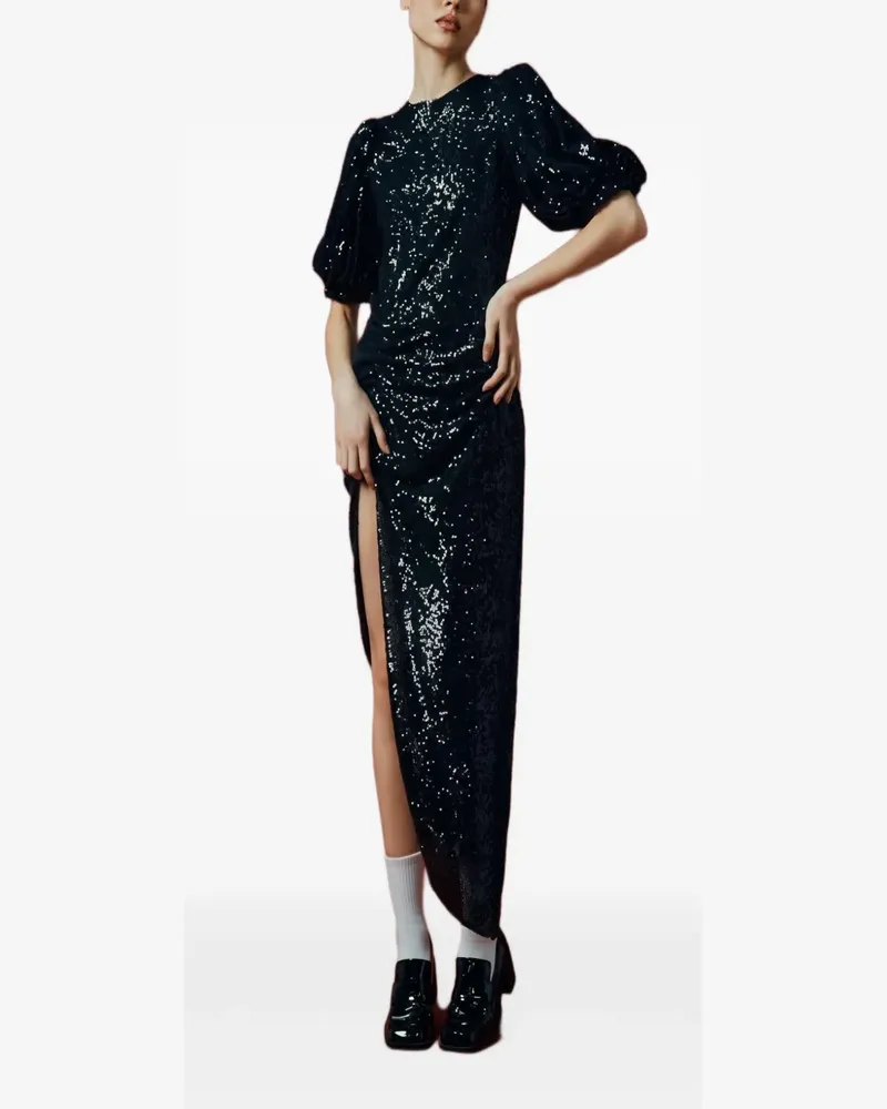 In The Mood for Love Sahar Maxikleid mit Pailletten - Schwarz Schwarz