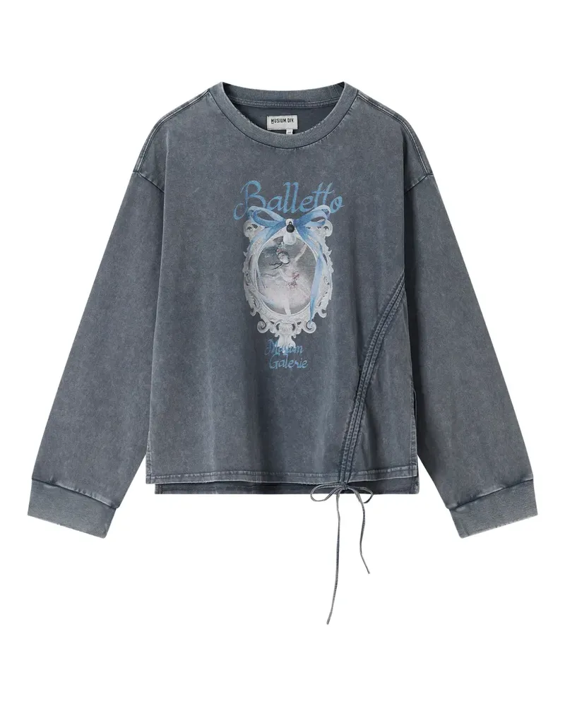Musium Div. Sweatshirt mit grafischem Print - Grau Grau