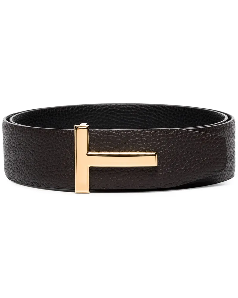 Tom Ford Gürtel mit T-Schnalle - Braun Braun